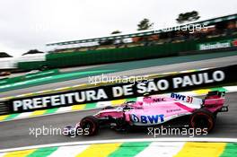 Esteban Ocon (FRA) Racing Point Force India F1 VJM11. 09.11.2018. Formula 1 World Championship, Rd 20, Brazilian Grand Prix, Sao Paulo, Brazil, Practice Day.