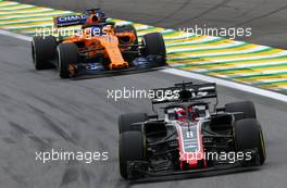 Romain Grosjean (FRA) Haas F1 Team  09.11.2018. Formula 1 World Championship, Rd 20, Brazilian Grand Prix, Sao Paulo, Brazil, Practice Day.