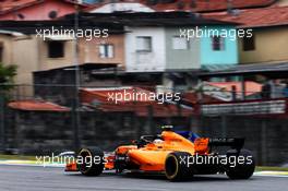 Stoffel Vandoorne (BEL) McLaren MCL33. 09.11.2018. Formula 1 World Championship, Rd 20, Brazilian Grand Prix, Sao Paulo, Brazil, Practice Day.