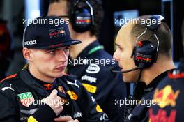 (L to R): Max Verstappen (NLD) Red Bull Racing with Gianpiero Lambiase (ITA) Red Bull Racing Engineer. 09.11.2018. Formula 1 World Championship, Rd 20, Brazilian Grand Prix, Sao Paulo, Brazil, Practice Day.