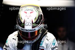 Lewis Hamilton (GBR) Mercedes AMG F1 - helmet. 09.11.2018. Formula 1 World Championship, Rd 20, Brazilian Grand Prix, Sao Paulo, Brazil, Practice Day.
