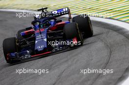 Brendon Hartley (NZL) Scuderia Toro Rosso STR13. 09.11.2018. Formula 1 World Championship, Rd 20, Brazilian Grand Prix, Sao Paulo, Brazil, Practice Day.
