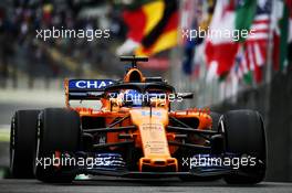 Fernando Alonso (ESP) McLaren MCL33. 09.11.2018. Formula 1 World Championship, Rd 20, Brazilian Grand Prix, Sao Paulo, Brazil, Practice Day.