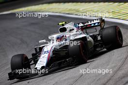 Sergey Sirotkin (RUS) Williams FW41. 09.11.2018. Formula 1 World Championship, Rd 20, Brazilian Grand Prix, Sao Paulo, Brazil, Practice Day.