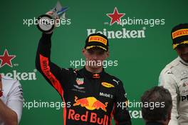 2nd place Max Verstappen (NLD) Red Bull Racing RB14. 11.11.2018. Formula 1 World Championship, Rd 20, Brazilian Grand Prix, Sao Paulo, Brazil, Race Day.