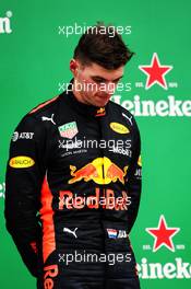 Second placed Max Verstappen (NLD) Red Bull Racing on the podium. 11.11.2018. Formula 1 World Championship, Rd 20, Brazilian Grand Prix, Sao Paulo, Brazil, Race Day.