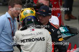 1st place Lewis Hamilton (GBR) Mercedes AMG F1 W09 and Max Verstappen (NLD) Red Bull Racing RB14. 11.11.2018. Formula 1 World Championship, Rd 20, Brazilian Grand Prix, Sao Paulo, Brazil, Race Day.