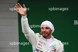 Race winner Lewis Hamilton (GBR) Mercedes AMG F1 celebrates in parc ferme. 11.11.2018. Formula 1 World Championship, Rd 20, Brazilian Grand Prix, Sao Paulo, Brazil, Race Day.