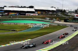 Valtteri Bottas (FIN) Mercedes AMG F1 W09 at the start of the race. 11.11.2018. Formula 1 World Championship, Rd 20, Brazilian Grand Prix, Sao Paulo, Brazil, Race Day.