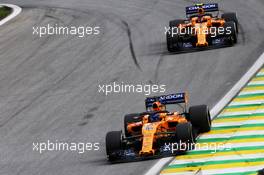 Fernando Alonso (ESP) McLaren MCL33. 11.11.2018. Formula 1 World Championship, Rd 20, Brazilian Grand Prix, Sao Paulo, Brazil, Race Day.