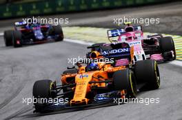 Fernando Alonso (ESP) McLaren MCL33. 11.11.2018. Formula 1 World Championship, Rd 20, Brazilian Grand Prix, Sao Paulo, Brazil, Race Day.