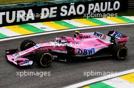 Esteban Ocon (FRA) Racing Point Force India F1 VJM11. 10.11.2018. Formula 1 World Championship, Rd 20, Brazilian Grand Prix, Sao Paulo, Brazil, Qualifying Day.
