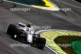 Charles Leclerc (MON) Sauber F1 Team C37. 10.11.2018. Formula 1 World Championship, Rd 20, Brazilian Grand Prix, Sao Paulo, Brazil, Qualifying Day.