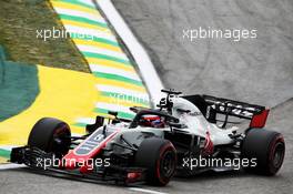 Romain Grosjean (FRA) Haas F1 Team VF-18. 10.11.2018. Formula 1 World Championship, Rd 20, Brazilian Grand Prix, Sao Paulo, Brazil, Qualifying Day.
