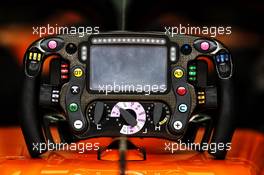 McLaren MCL33 - steering wheel. 10.11.2018. Formula 1 World Championship, Rd 20, Brazilian Grand Prix, Sao Paulo, Brazil, Qualifying Day.