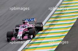 Sergio Perez (MEX) Sahara Force India F1   10.11.2018. Formula 1 World Championship, Rd 20, Brazilian Grand Prix, Sao Paulo, Brazil, Qualifying Day.