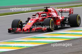 Sebastian Vettel (GER) Scuderia Ferrari  10.11.2018. Formula 1 World Championship, Rd 20, Brazilian Grand Prix, Sao Paulo, Brazil, Qualifying Day.