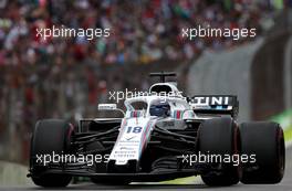 Lance Stroll (CDN) Williams F1 Team  10.11.2018. Formula 1 World Championship, Rd 20, Brazilian Grand Prix, Sao Paulo, Brazil, Qualifying Day.
