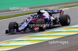 Pierre Gasly (FRA) Scuderia Toro Rosso  10.11.2018. Formula 1 World Championship, Rd 20, Brazilian Grand Prix, Sao Paulo, Brazil, Qualifying Day.