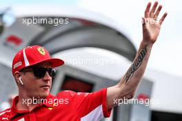 Kimi Raikkonen (FIN) Ferrari on the drivers parade. 11.11.2018. Formula 1 World Championship, Rd 20, Brazilian Grand Prix, Sao Paulo, Brazil, Race Day.