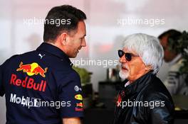 (L to R): Christian Horner (GBR) Red Bull Racing Team Principal with Bernie Ecclestone (GBR). 11.11.2018. Formula 1 World Championship, Rd 20, Brazilian Grand Prix, Sao Paulo, Brazil, Race Day.
