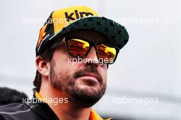 Fernando Alonso (ESP) McLaren on the drivers parade. 11.11.2018. Formula 1 World Championship, Rd 20, Brazilian Grand Prix, Sao Paulo, Brazil, Race Day.