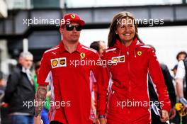 Kimi Raikkonen (FIN) Ferrari with Stefania Bocchi (ITA) Ferrari Press Officer. 08.11.2018. Formula 1 World Championship, Rd 20, Brazilian Grand Prix, Sao Paulo, Brazil, Preparation Day.