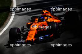 Fernando Alonso (ESP) McLaren MCL33. 08.06.2018. Formula 1 World Championship, Rd 7, Canadian Grand Prix, Montreal, Canada, Practice Day.