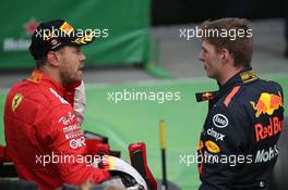 Sebastian Vettel (GER) Ferrari SF71H and Max Verstappen (NLD) Red Bull Racing RB14. 10.06.2018. Formula 1 World Championship, Rd 7, Canadian Grand Prix, Montreal, Canada, Race Day.
