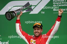 1st place Sebastian Vettel (GER) Ferrari SF71H. 10.06.2018. Formula 1 World Championship, Rd 7, Canadian Grand Prix, Montreal, Canada, Race Day.