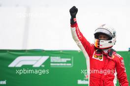 Race winner Sebastian Vettel (GER) Ferrari celebrates in parc ferme. 10.06.2018. Formula 1 World Championship, Rd 7, Canadian Grand Prix, Montreal, Canada, Race Day.