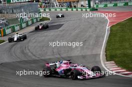 Sergio Perez (MEX) Sahara Force India F1 VJM11. 10.06.2018. Formula 1 World Championship, Rd 7, Canadian Grand Prix, Montreal, Canada, Race Day.