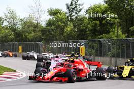 Kimi Raikkonen (FIN) Ferrari SF71H at the start of the race. 10.06.2018. Formula 1 World Championship, Rd 7, Canadian Grand Prix, Montreal, Canada, Race Day.