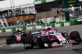 Sergio Perez (MEX) Sahara Force India F1 VJM11. 10.06.2018. Formula 1 World Championship, Rd 7, Canadian Grand Prix, Montreal, Canada, Race Day.
