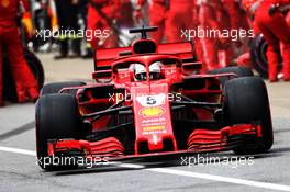 Sebastian Vettel (GER) Ferrari SF71H makes a pit stop. 10.06.2018. Formula 1 World Championship, Rd 7, Canadian Grand Prix, Montreal, Canada, Race Day.