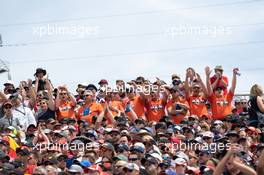 Max Verstappen (NLD) Red Bull Racing fans in the grandstand. 10.06.2018. Formula 1 World Championship, Rd 7, Canadian Grand Prix, Montreal, Canada, Race Day.