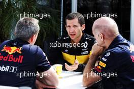 (L to R): Paul Monaghan (GBR) Red Bull Racing Chief Engineer with Remi Taffin (FRA) Renault Sport F1 Engine Technical Director and Adrian Newey (GBR) Red Bull Racing Chief Technical Officer. 09.06.2018. Formula 1 World Championship, Rd 7, Canadian Grand Prix, Montreal, Canada, Qualifying Day.