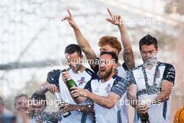 Williams celebrates victory at the F1 raft race. 09.06.2018. Formula 1 World Championship, Rd 7, Canadian Grand Prix, Montreal, Canada, Qualifying Day.