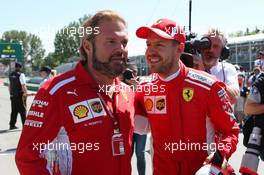 Pole for Sebastian Vettel (GER) Ferrari SF71H. 09.06.2018. Formula 1 World Championship, Rd 7, Canadian Grand Prix, Montreal, Canada, Qualifying Day.