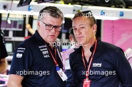 (L to R): Otmar Szafnauer (USA) Sahara Force India F1 Chief Operating Officer with Bertrand Gachot (BEL) Hype Energy CEO. 09.06.2018. Formula 1 World Championship, Rd 7, Canadian Grand Prix, Montreal, Canada, Qualifying Day.