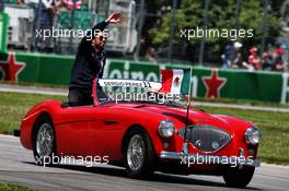 Sergio Perez (MEX) Sahara Force India F1 on the drivers parade. 10.06.2018. Formula 1 World Championship, Rd 7, Canadian Grand Prix, Montreal, Canada, Race Day.