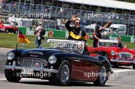 Nico Hulkenberg (GER) Renault Sport F1 Team on the drivers parade. 10.06.2018. Formula 1 World Championship, Rd 7, Canadian Grand Prix, Montreal, Canada, Race Day.