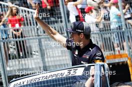 Max Verstappen (NLD) Red Bull Racing on the drivers parade. 10.06.2018. Formula 1 World Championship, Rd 7, Canadian Grand Prix, Montreal, Canada, Race Day.