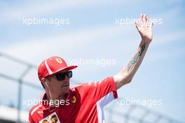 Kimi Raikkonen (FIN) Ferrari on the drivers parade. 10.06.2018. Formula 1 World Championship, Rd 7, Canadian Grand Prix, Montreal, Canada, Race Day.