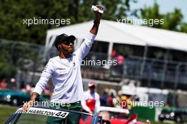 Lewis Hamilton (GBR) Mercedes AMG F1 on the drivers parade. 10.06.2018. Formula 1 World Championship, Rd 7, Canadian Grand Prix, Montreal, Canada, Race Day.