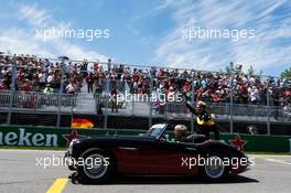 Nico Hulkenberg (GER) Renault Sport F1 Team on the drivers parade. 10.06.2018. Formula 1 World Championship, Rd 7, Canadian Grand Prix, Montreal, Canada, Race Day.