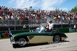 Valtteri Bottas (FIN) Mercedes AMG F1 on the drivers parade. 10.06.2018. Formula 1 World Championship, Rd 7, Canadian Grand Prix, Montreal, Canada, Race Day.