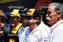 Fernando Alonso (ESP) McLaren on the drivers parade. 10.06.2018. Formula 1 World Championship, Rd 7, Canadian Grand Prix, Montreal, Canada, Race Day.