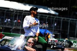 Lewis Hamilton (GBR) Mercedes AMG F1 on the drivers parade. 10.06.2018. Formula 1 World Championship, Rd 7, Canadian Grand Prix, Montreal, Canada, Race Day.