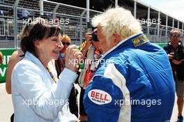 Jacques Villeneuve (CDN) with his mother Joann. 10.06.2018. Formula 1 World Championship, Rd 7, Canadian Grand Prix, Montreal, Canada, Race Day.